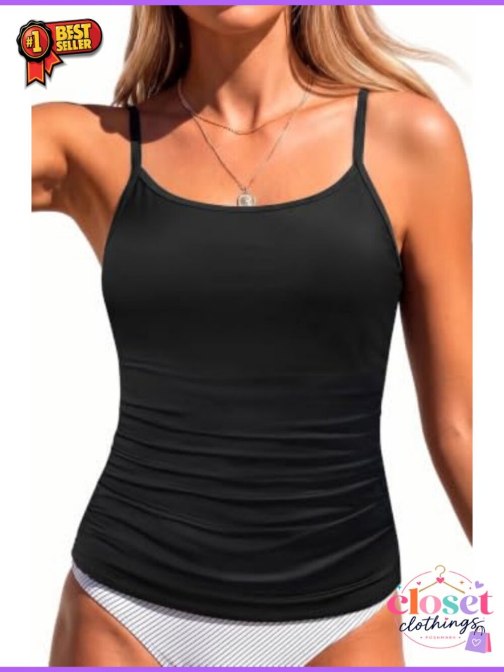 Talisea Tankini Top Only Swimwear Top Athletic Adjustable Straps Flattering
